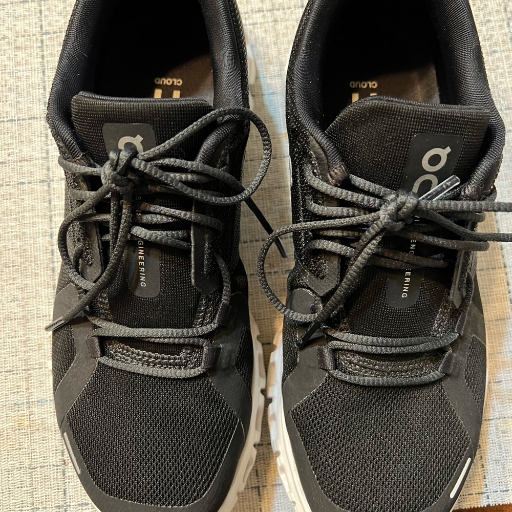 On Running Women's Black and White Sneakers